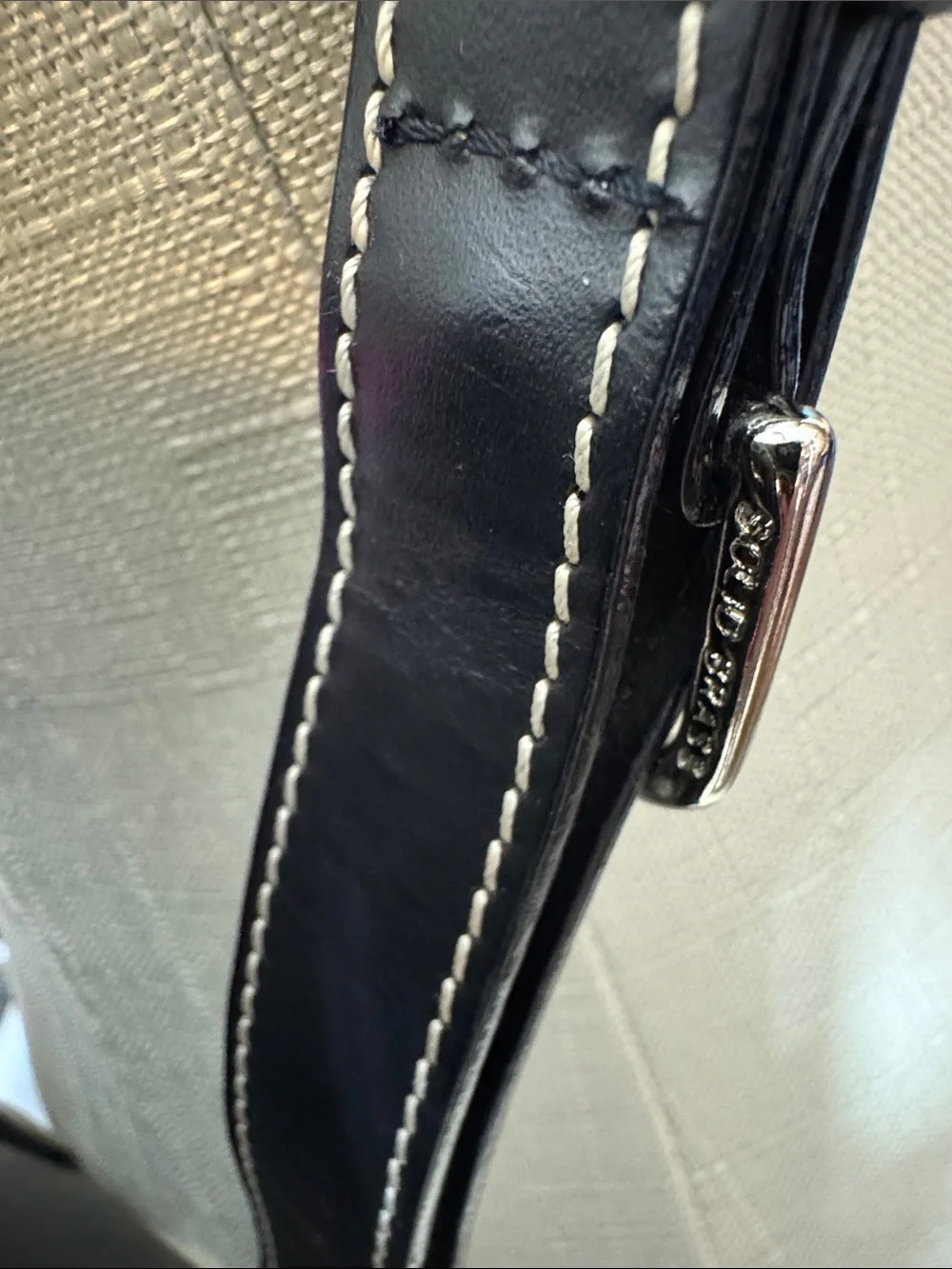 Dooney & Bourke Black Convertible Leather Backpack satchel with Bamboo Handle